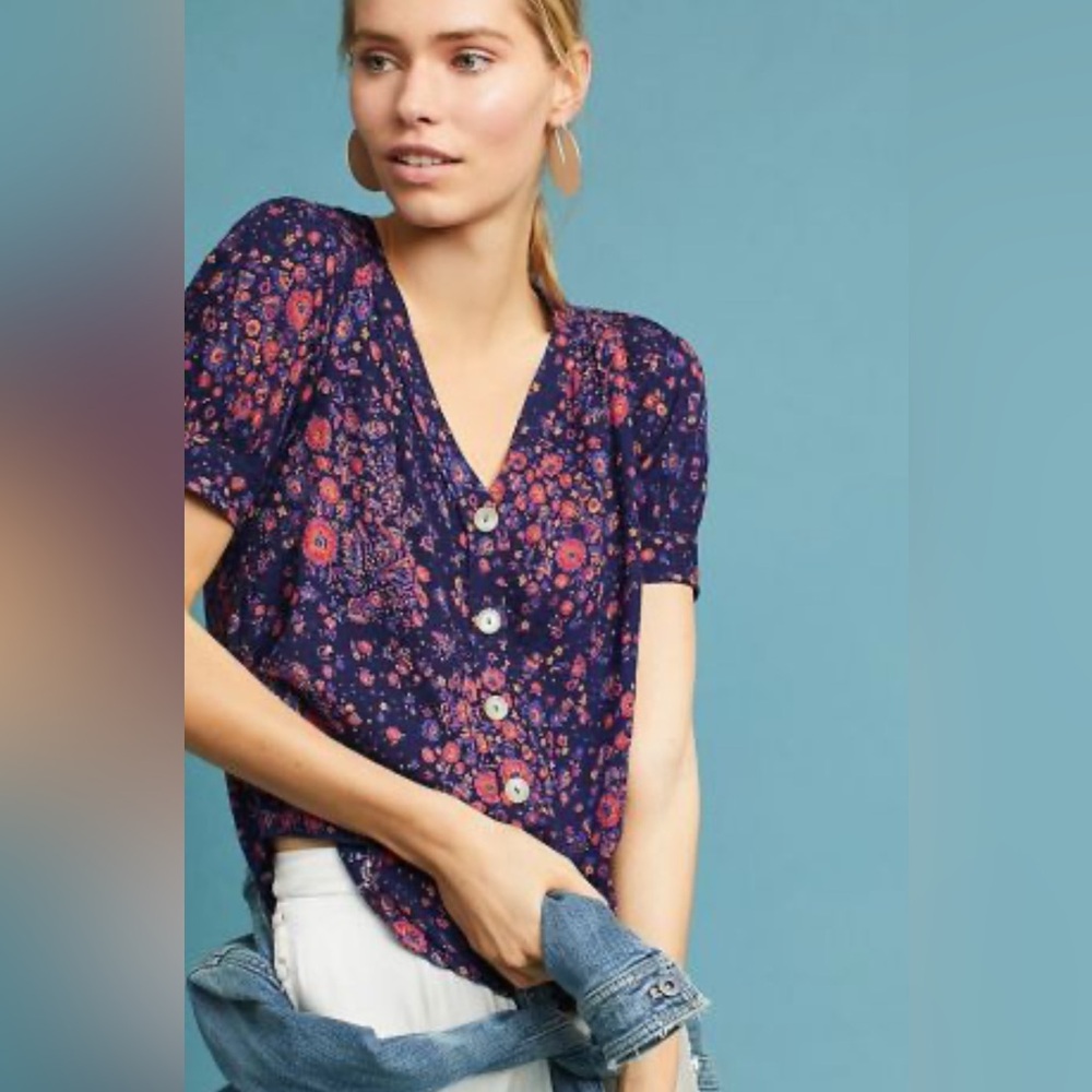 Maeve Anthropologie Button Down Shirt